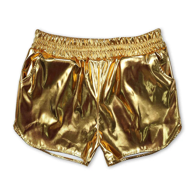Leather Metallic Shorts