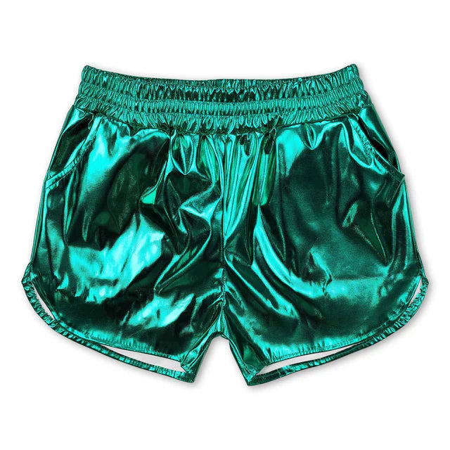 Leather Metallic Shorts