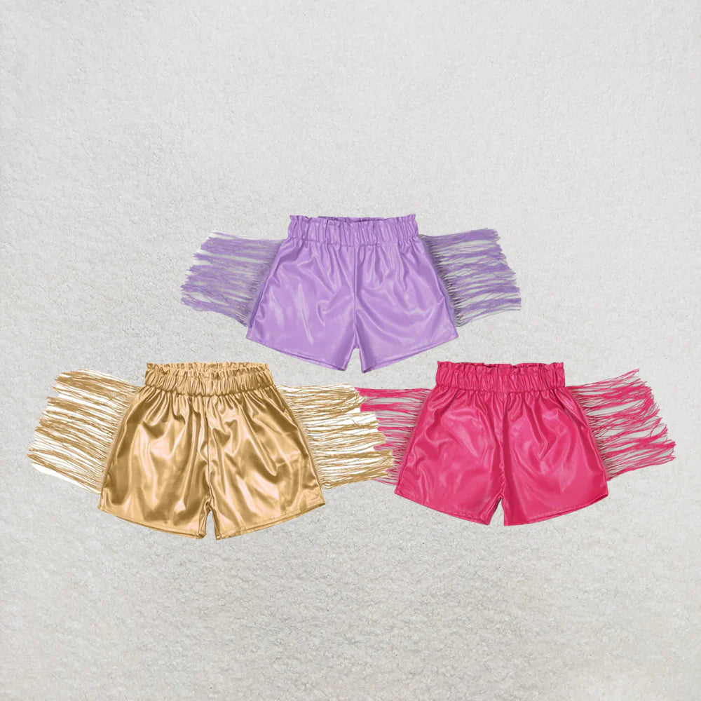 Pleather Fringe Shorts