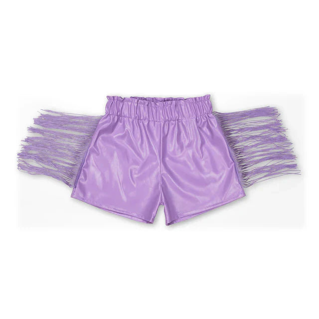 Pleather Fringe Shorts