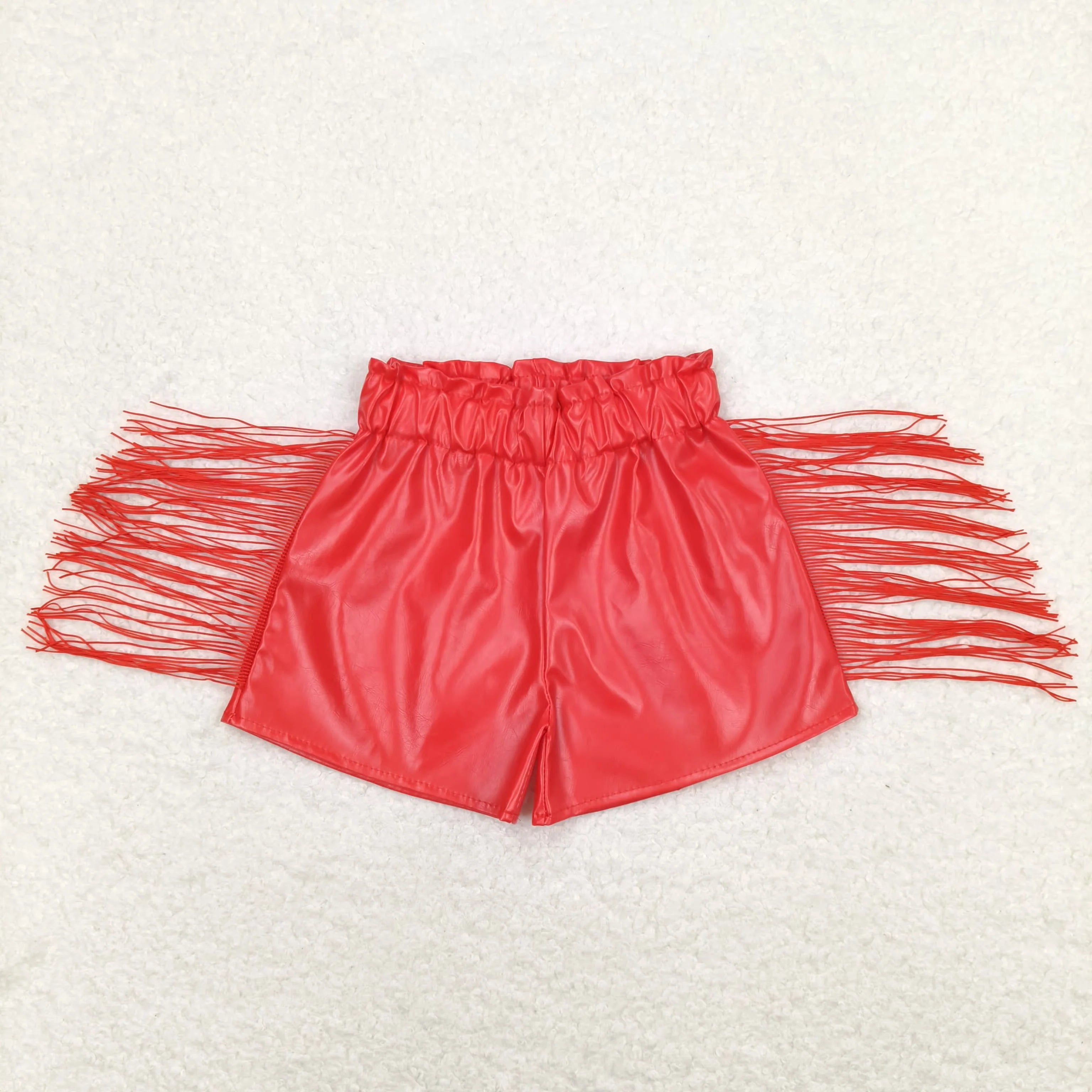 Pleather Fringe Shorts